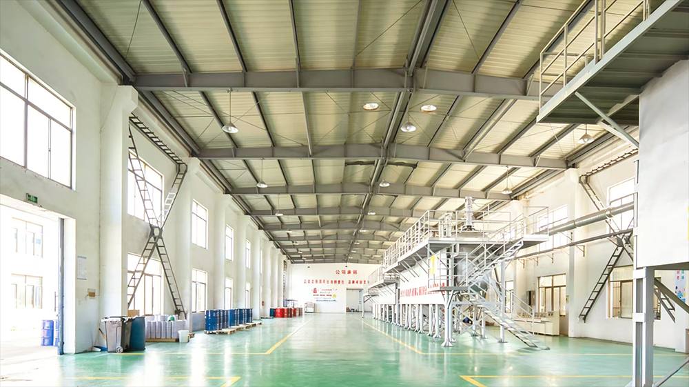 Polyurea coating production workshop inside BW Polyurea factory